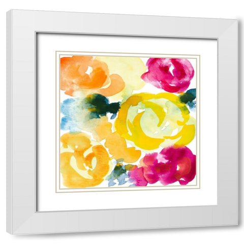 Sunny and Carefree I White Modern Wood Framed Art Print with Double Matting by Loreth, Lanie