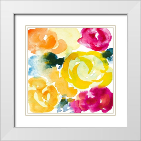 Sunny and Carefree I White Modern Wood Framed Art Print with Double Matting by Loreth, Lanie