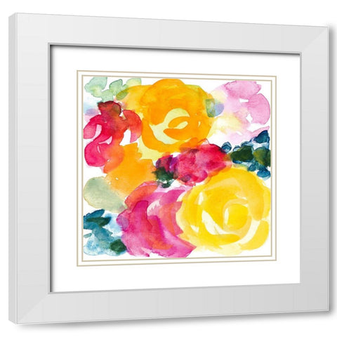 Sunny and Carefree II White Modern Wood Framed Art Print with Double Matting by Loreth, Lanie