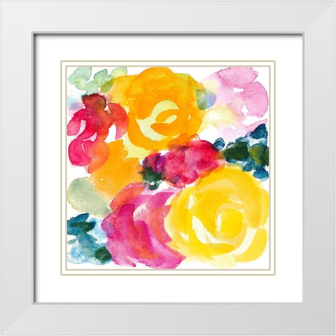 Sunny and Carefree II White Modern Wood Framed Art Print with Double Matting by Loreth, Lanie