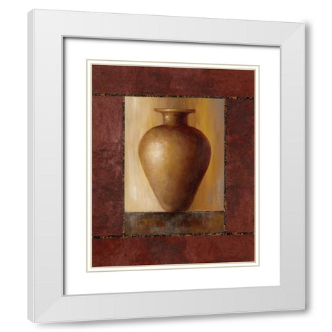 Taramind Pottery Vase White Modern Wood Framed Art Print with Double Matting by Loreth, Lanie