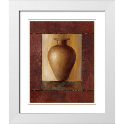Taramind Pottery Vase White Modern Wood Framed Art Print with Double Matting by Loreth, Lanie