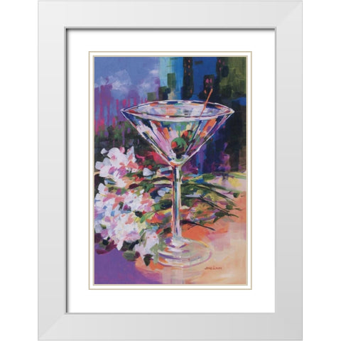 N.Y. Martini White Modern Wood Framed Art Print with Double Matting by Slivka, Jane