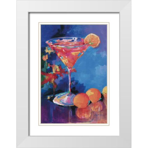L.A. Cosmo White Modern Wood Framed Art Print with Double Matting by Slivka, Jane