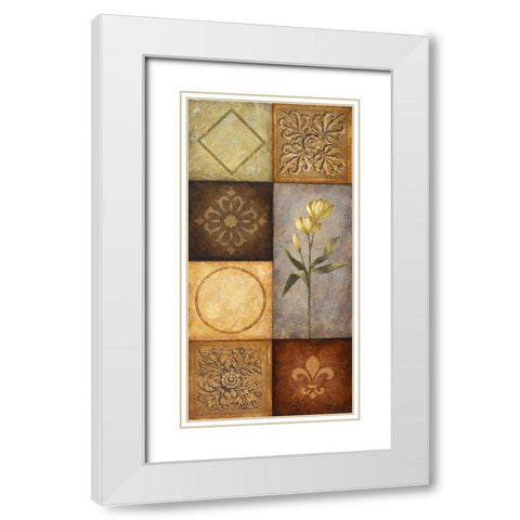 Simplicity I White Modern Wood Framed Art Print with Double Matting by Marcon, Michael