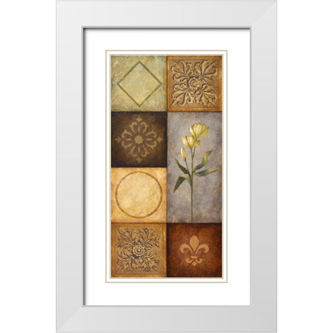 Simplicity I White Modern Wood Framed Art Print with Double Matting by Marcon, Michael