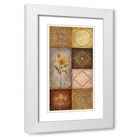 Simplicity II White Modern Wood Framed Art Print with Double Matting by Marcon, Michael
