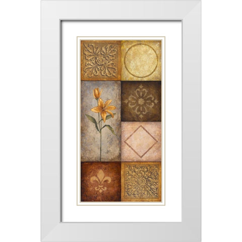 Simplicity II White Modern Wood Framed Art Print with Double Matting by Marcon, Michael