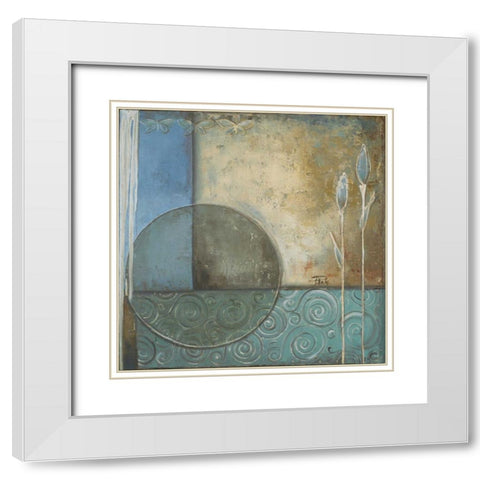 Inspiration in Blue II White Modern Wood Framed Art Print with Double Matting by Pinto, Patricia