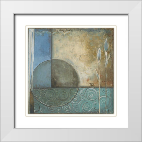 Inspiration in Blue II White Modern Wood Framed Art Print with Double Matting by Pinto, Patricia