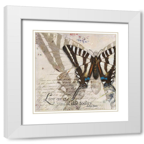 Living your Dreams II White Modern Wood Framed Art Print with Double Matting by Pinto, Patricia