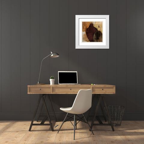 Glass Gathering I White Modern Wood Framed Art Print with Double Matting by Loreth, Lanie