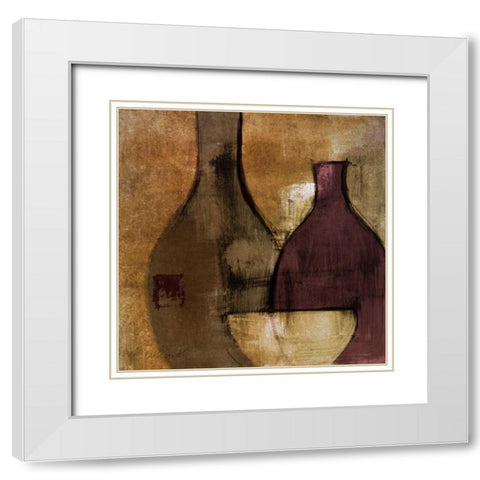 Glass Gathering II White Modern Wood Framed Art Print with Double Matting by Loreth, Lanie