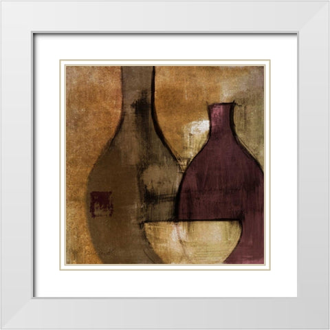 Glass Gathering II White Modern Wood Framed Art Print with Double Matting by Loreth, Lanie