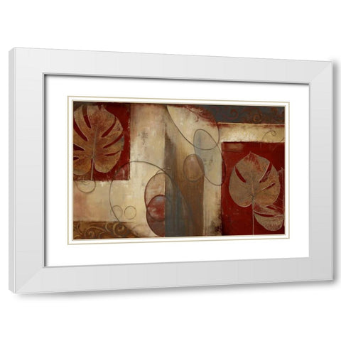 Inspiration in Crimson White Modern Wood Framed Art Print with Double Matting by Pinto, Patricia