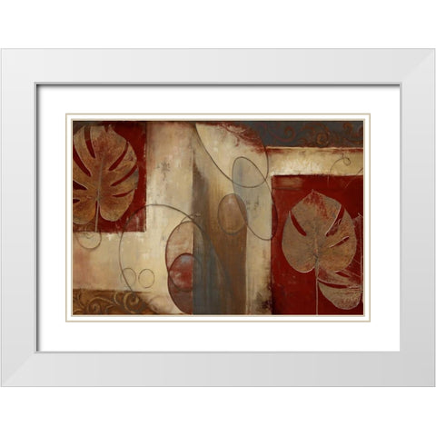 Inspiration in Crimson White Modern Wood Framed Art Print with Double Matting by Pinto, Patricia