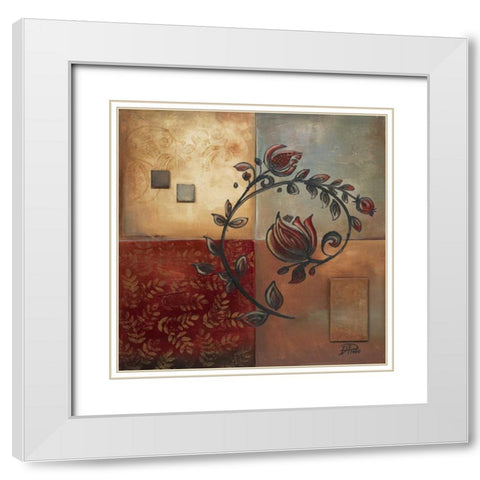 Ornaments I White Modern Wood Framed Art Print with Double Matting by Pinto, Patricia