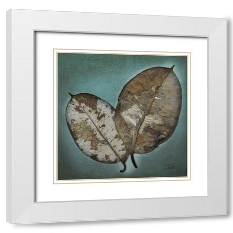Beauty in Blue I White Modern Wood Framed Art Print with Double Matting by Pinto, Patricia