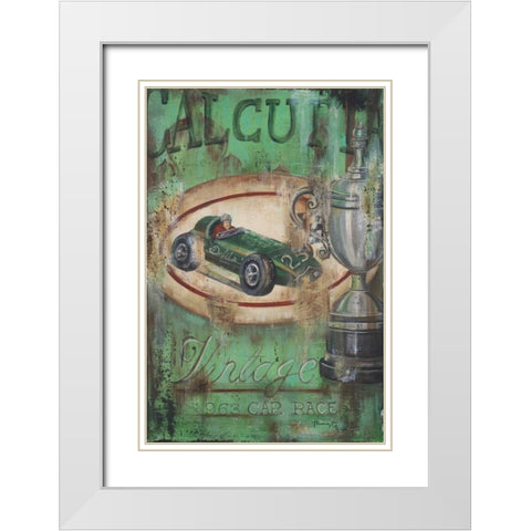 Vintage Calcutta I White Modern Wood Framed Art Print with Double Matting by Hakimipour-Ritter