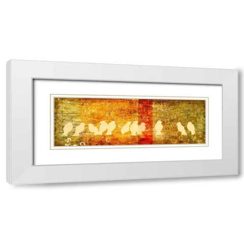 Reunion White Modern Wood Framed Art Print with Double Matting by Pinto, Patricia