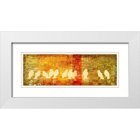 Reunion White Modern Wood Framed Art Print with Double Matting by Pinto, Patricia