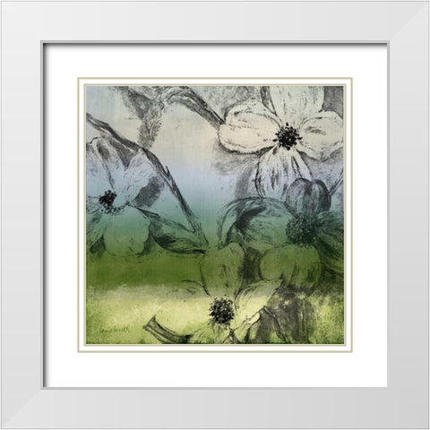 Green Bella Natura I White Modern Wood Framed Art Print with Double Matting by Loreth, Lanie