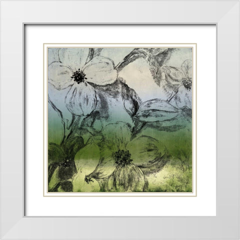 Green Bella Natura II White Modern Wood Framed Art Print with Double Matting by Loreth, Lanie