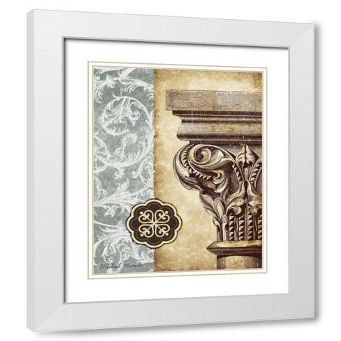 Romanesque I White Modern Wood Framed Art Print with Double Matting by Marcon, Michael