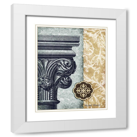 Romanesque II White Modern Wood Framed Art Print with Double Matting by Marcon, Michael