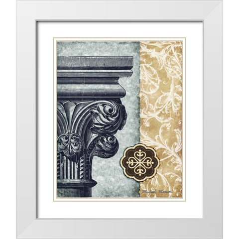 Romanesque II White Modern Wood Framed Art Print with Double Matting by Marcon, Michael