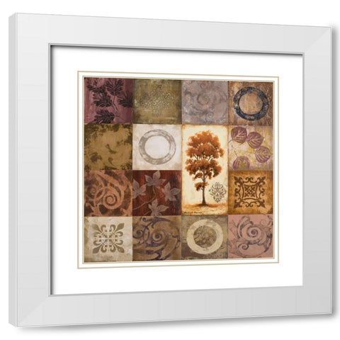 Contemporary Autumn I White Modern Wood Framed Art Print with Double Matting by Marcon, Michael