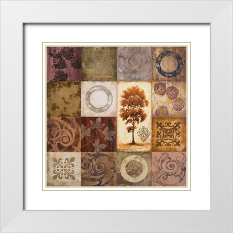 Contemporary Autumn I White Modern Wood Framed Art Print with Double Matting by Marcon, Michael