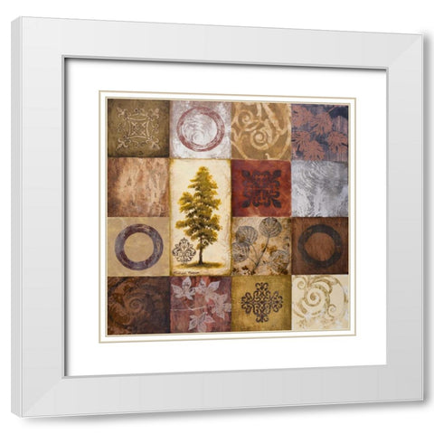 Contemporary Autumn II White Modern Wood Framed Art Print with Double Matting by Marcon, Michael