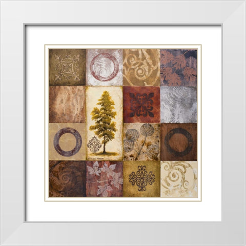 Contemporary Autumn II White Modern Wood Framed Art Print with Double Matting by Marcon, Michael
