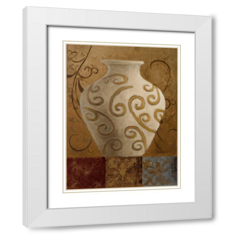 Elegant Vessel I White Modern Wood Framed Art Print with Double Matting by Loreth, Lanie