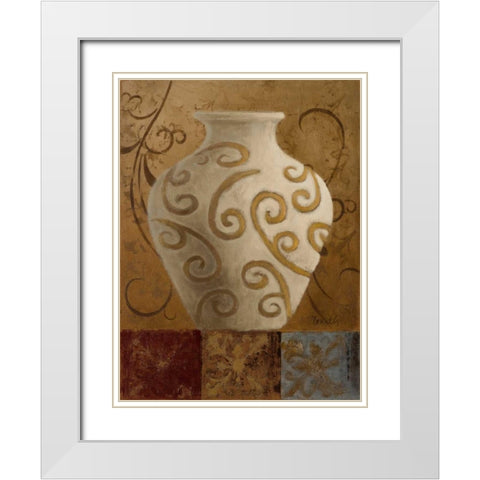 Elegant Vessel I White Modern Wood Framed Art Print with Double Matting by Loreth, Lanie