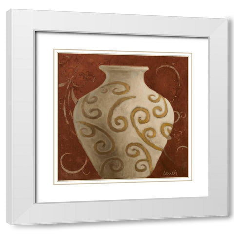 Vessel on Red I White Modern Wood Framed Art Print with Double Matting by Loreth, Lanie