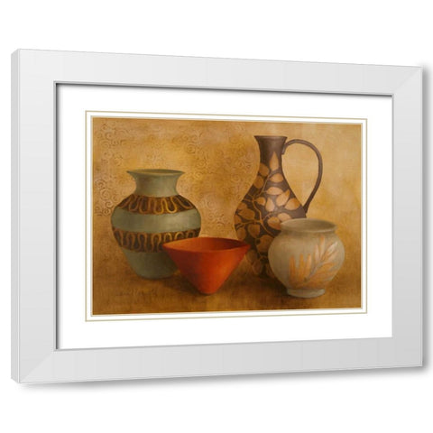 Decorative Vessel Still Life I White Modern Wood Framed Art Print with Double Matting by Loreth, Lanie