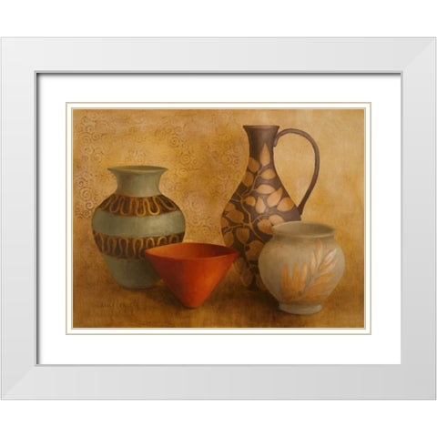 Decorative Vessel Still Life I White Modern Wood Framed Art Print with Double Matting by Loreth, Lanie