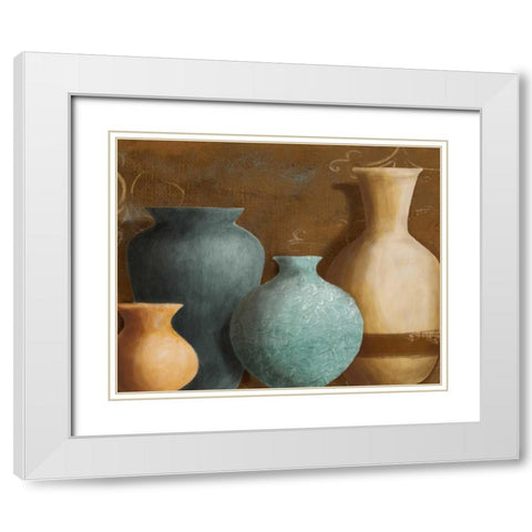 Ancient Clay II White Modern Wood Framed Art Print with Double Matting by Loreth, Lanie