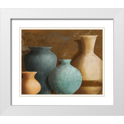 Ancient Clay II White Modern Wood Framed Art Print with Double Matting by Loreth, Lanie