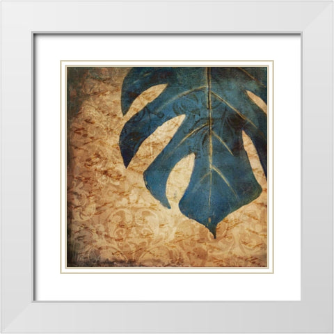 Balazo Damask I White Modern Wood Framed Art Print with Double Matting by Pinto, Patricia