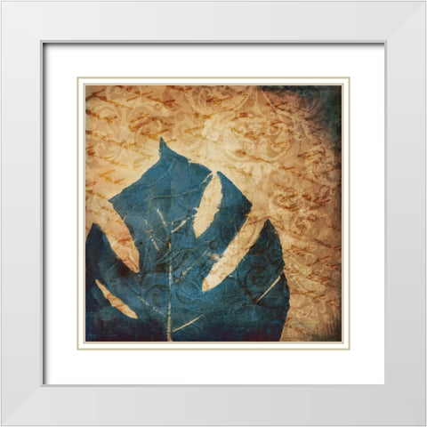 Balazo Damask II White Modern Wood Framed Art Print with Double Matting by Pinto, Patricia