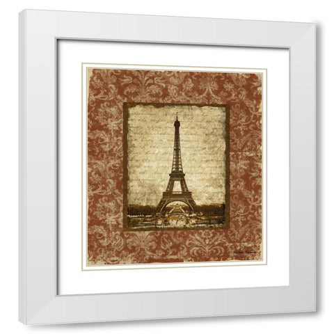 Jaime Paris I White Modern Wood Framed Art Print with Double Matting by Marcon, Michael