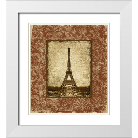 Jaime Paris I White Modern Wood Framed Art Print with Double Matting by Marcon, Michael