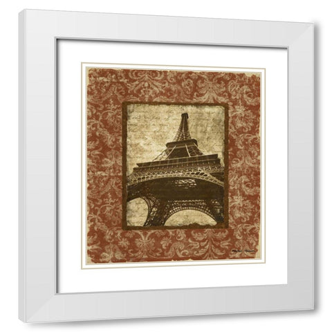 Jaime Paris II White Modern Wood Framed Art Print with Double Matting by Marcon, Michael