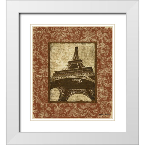 Jaime Paris II White Modern Wood Framed Art Print with Double Matting by Marcon, Michael