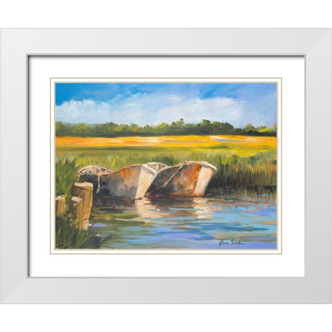 Day on the Lake White Modern Wood Framed Art Print with Double Matting by Slivka, Jane