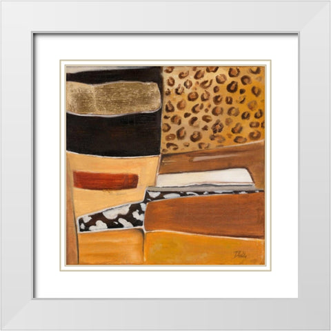 Congo II White Modern Wood Framed Art Print with Double Matting by Pinto, Patricia