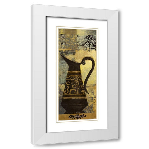 Vintage Vessel I White Modern Wood Framed Art Print with Double Matting by Marcon, Michael
